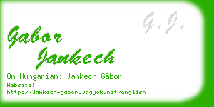 gabor jankech business card